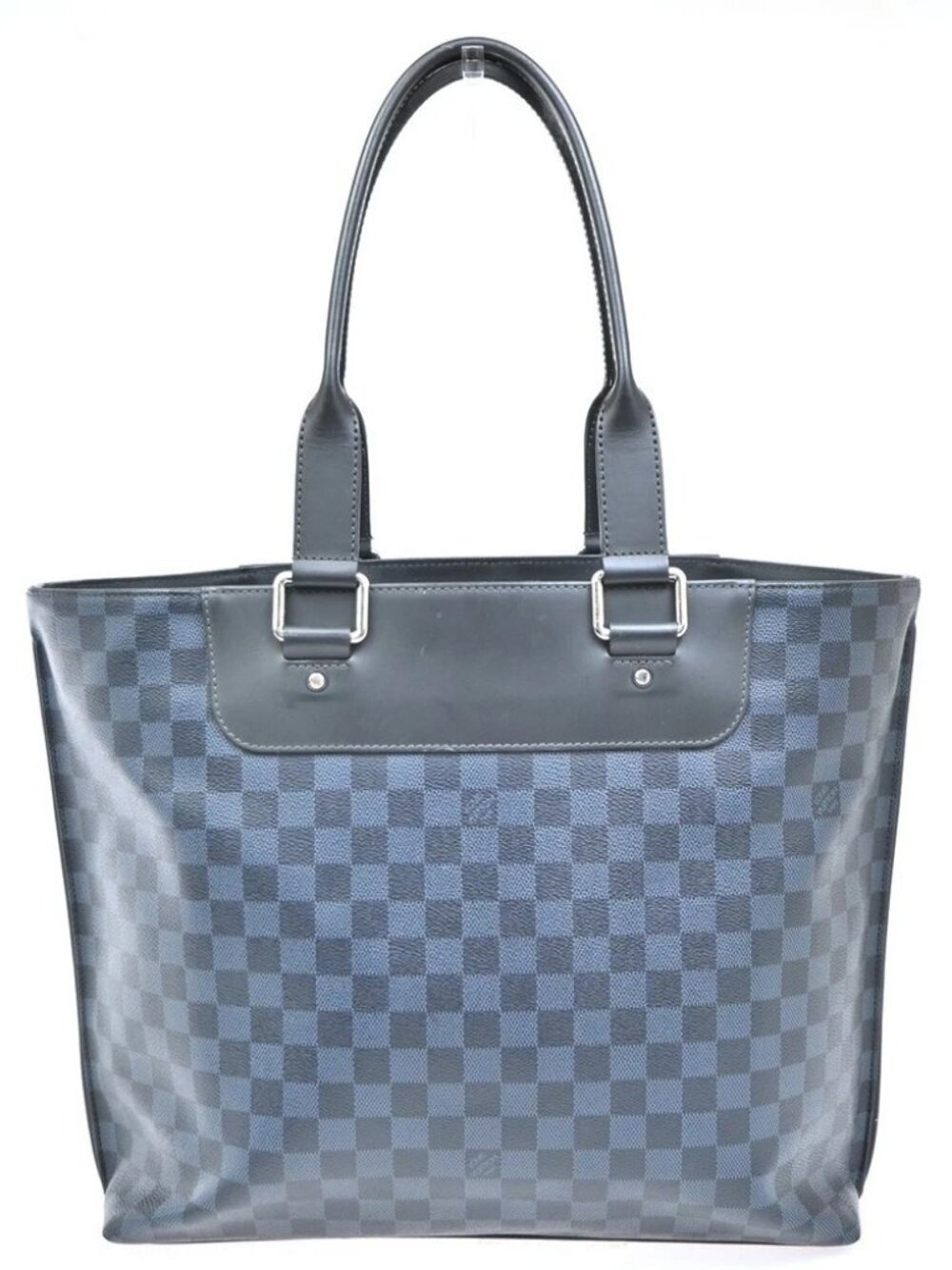 LOUIS VUITTON Cabas Voyage Shoulder Bag Damier Cobalt Leather